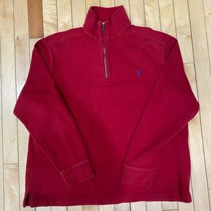Red, Men's Large, Polo Ralph Lauren Quarter Zip